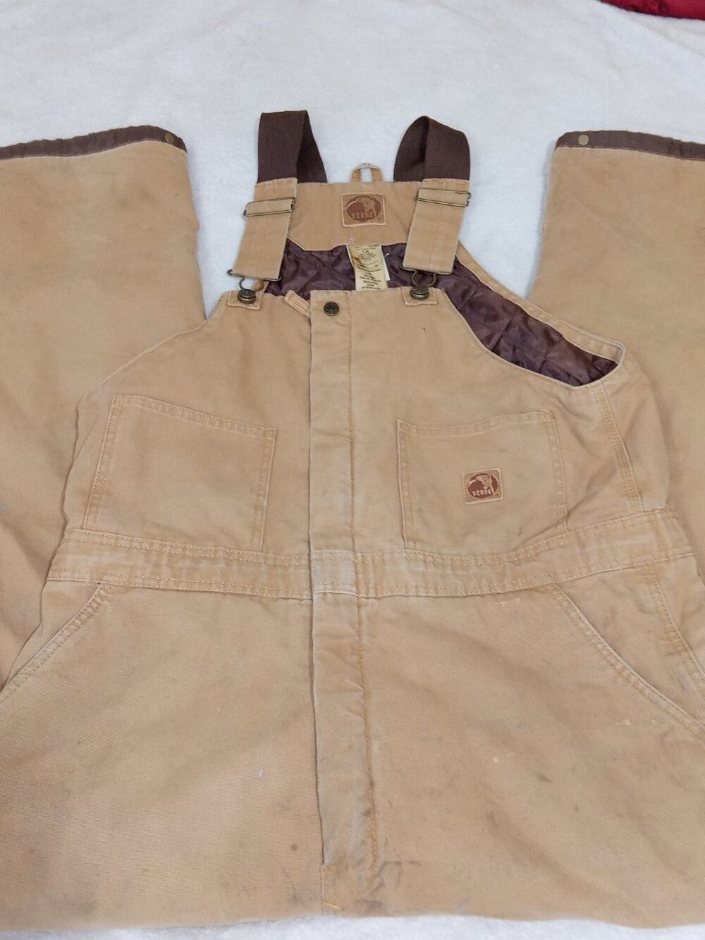 Berne B415 Heritage Insulated Duck Bib Overalls size L Regular Rugged Workwear